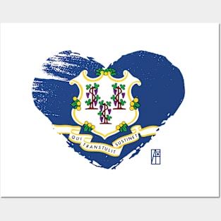 U.S. State - I Love Connecticut - Connecticut Flag Posters and Art